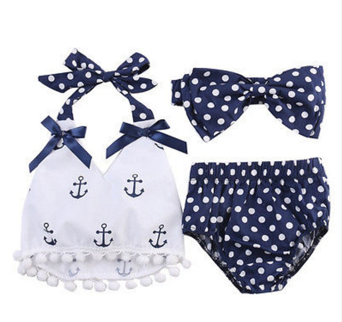 Cute Baby Girls 3 Pcs Sets Clothes